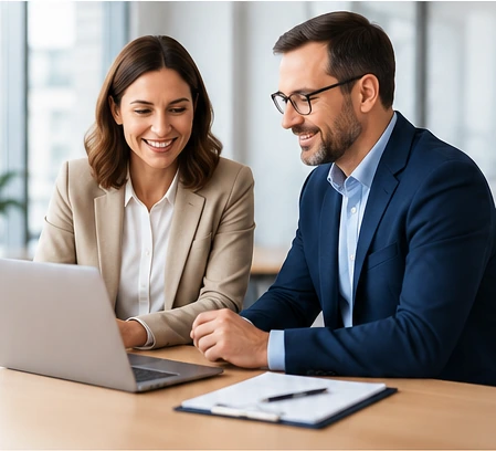 Employer and benefits professional reviewing a Long Term Care benefit program